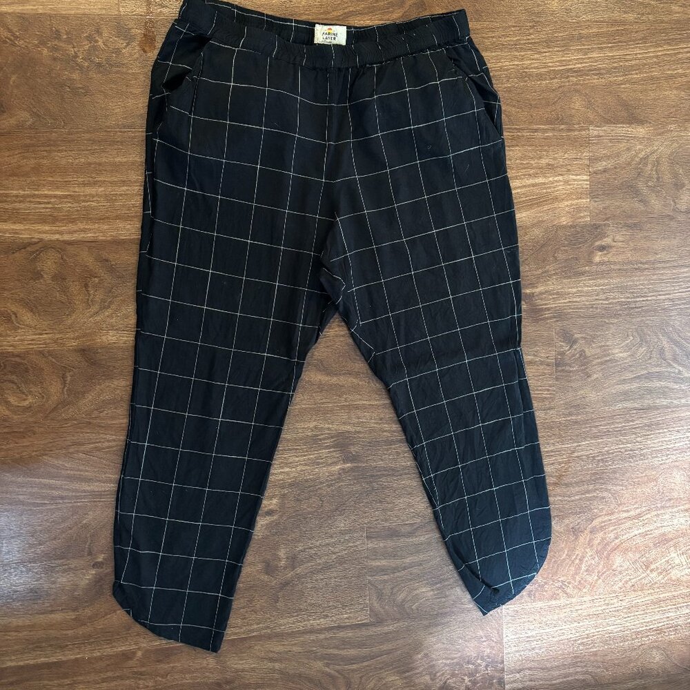 Marine Layer Allison Pant Window Pane Pattern L